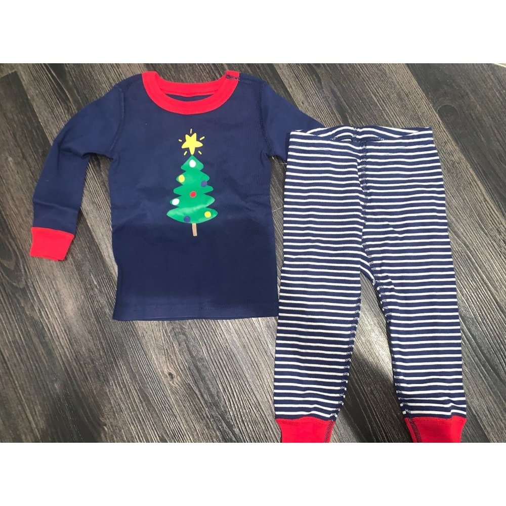 Hanna Andersson Navy and Red Kids Pajama Set